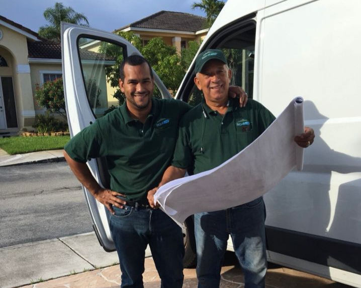 Right-BTU Services team — Domingo Del Villar and son